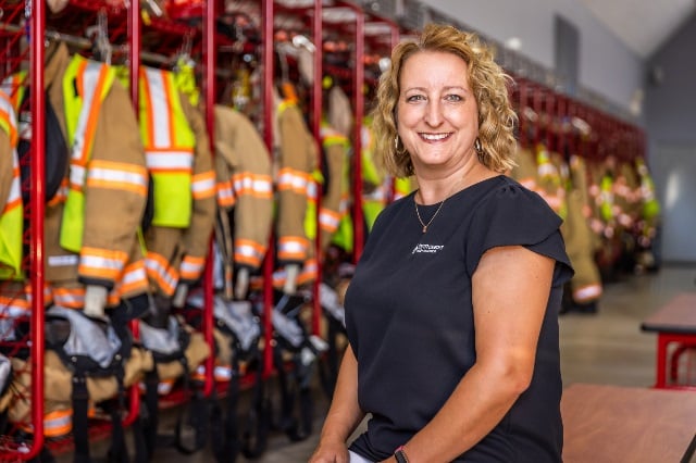 Team member giving back to local fire station